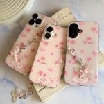 قاب Pink Flower Butterfly با آویز (کدC2116)