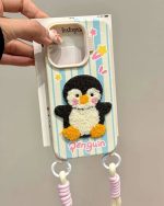 قاب پنگوئن بامزه با بند مچی دو قلاب (کدC1922) - تصویر 4