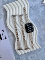 بند اپل واچ استیل پروانه نگین painted lady (کدw5062) - تصویر 2