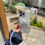 قاب پاپیون نقره ای با بند ژلاتینی (کدC2003)