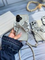 قاب پاپیون نقره ای با بند ژلاتینی (کدC2003) - تصویر 8