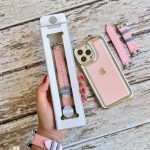 بند اپل واچ کبریتی صورتی قلبی (کدw5064)