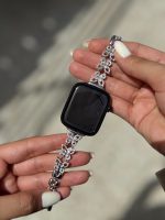 بند اپل واچ استیل پروانه نگین painted lady (کدw5062) - تصویر 6