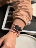 بند اپل واچ چرم کارتیر سانتوس همراه با گارد نگین دار (کدw5008) - تصویر 5