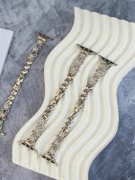 بند اپل واچ استیل پروانه نگین painted lady (کدw5062) - تصویر 3