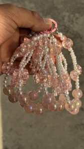 بند و آویز پاپیون و ستاره صورتی - تصویر 3