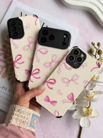 قاب پاپیون صورتی کبریتی آیفون ، سامسونگ ، شیائومی (کدC2207) - تصویر 4