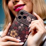 قاب موبایل آیفون فلاور آیلیش قهوه ای به همراه دو عدد بند کوتاه و بلند
