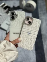 قاب White Christian Dior دور لنز نگین آیفون (کدC2076) - Image 2