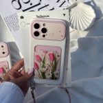 قاب گوشی جاکارتی دار گل لاله و بابونه - Image 12