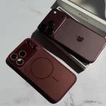 قاب PVD Burgundy با مگ سیف (تبدیل آیفون ها به سری 18) (کدC2314)