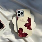 قاب گوشی چرمی ارکید برگندی - تصویر 4